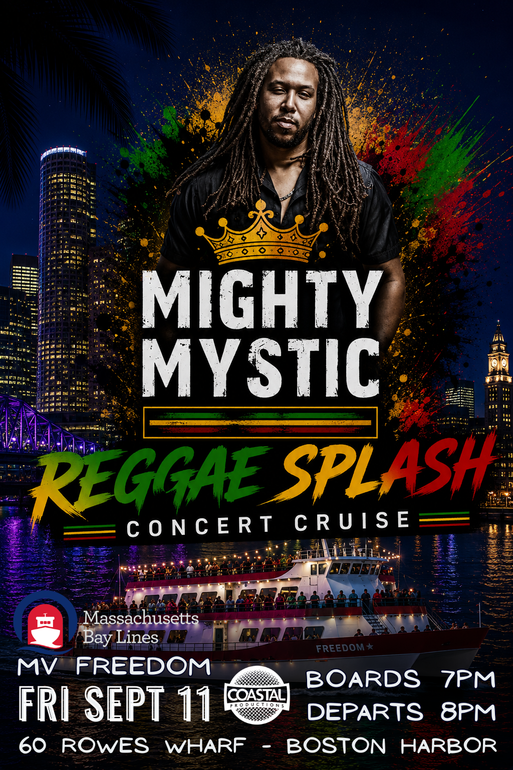 Mighty Mystic — 60 Rowes Wharf — MV Freedom, Boston, MA, September 11, 2026